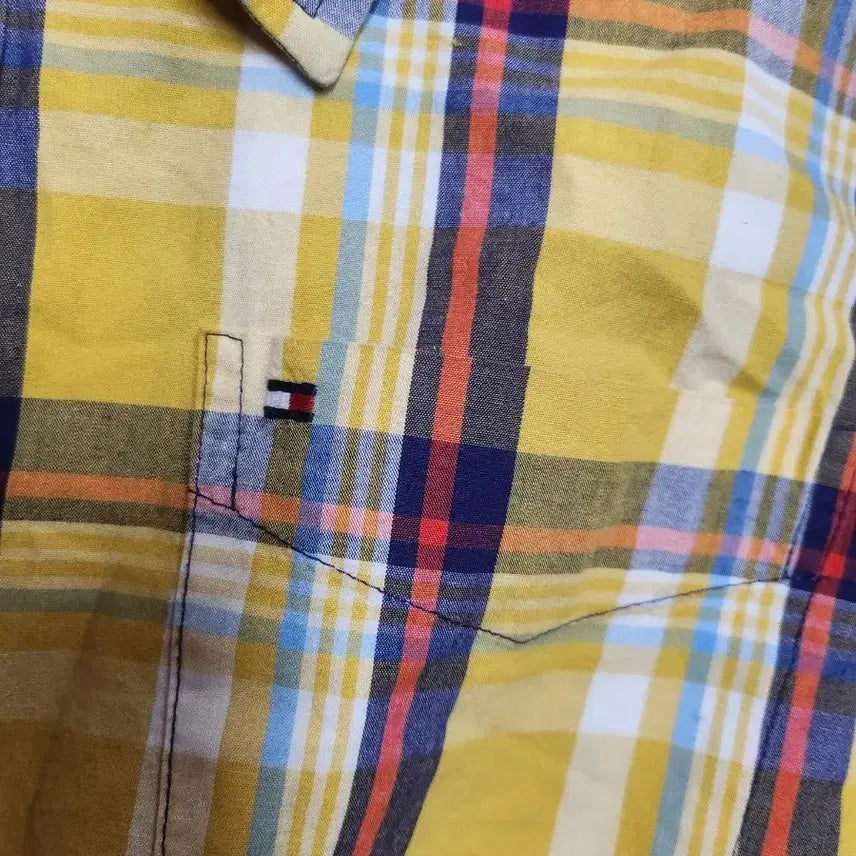 [SOLD OUT] 타미힐피거 옐로우 체크 크롭 셔츠