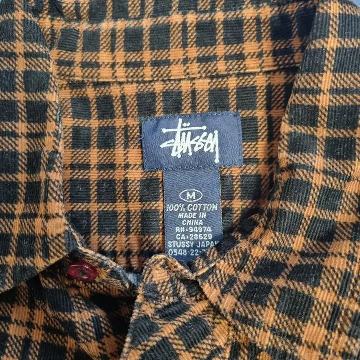 [BUNJANG] Stussy Corduroy Check Shirt / 00s 올드 스투시 코듀로이 체크 셔츠 M
