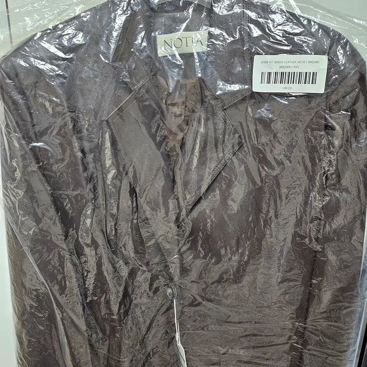 [BUNJANG] NOTIA Oversized Single Leather Jacket Brown / *새상품* 노티아 오버핏 싱글레더 자켓 브라운