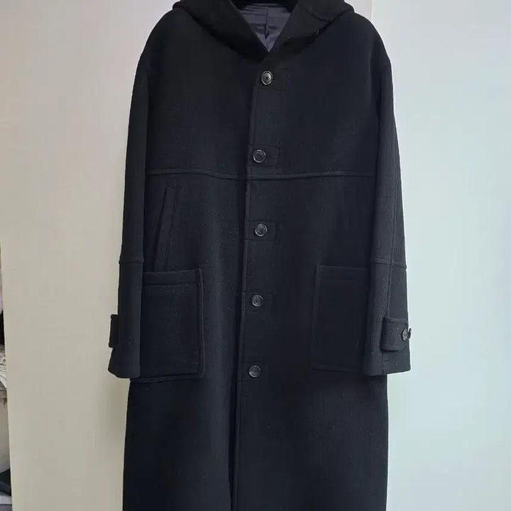 [BUNJANG] ILCORSO Hooded Duffle Coat Black / 일꼬르소 후드 더플 코트 블랙