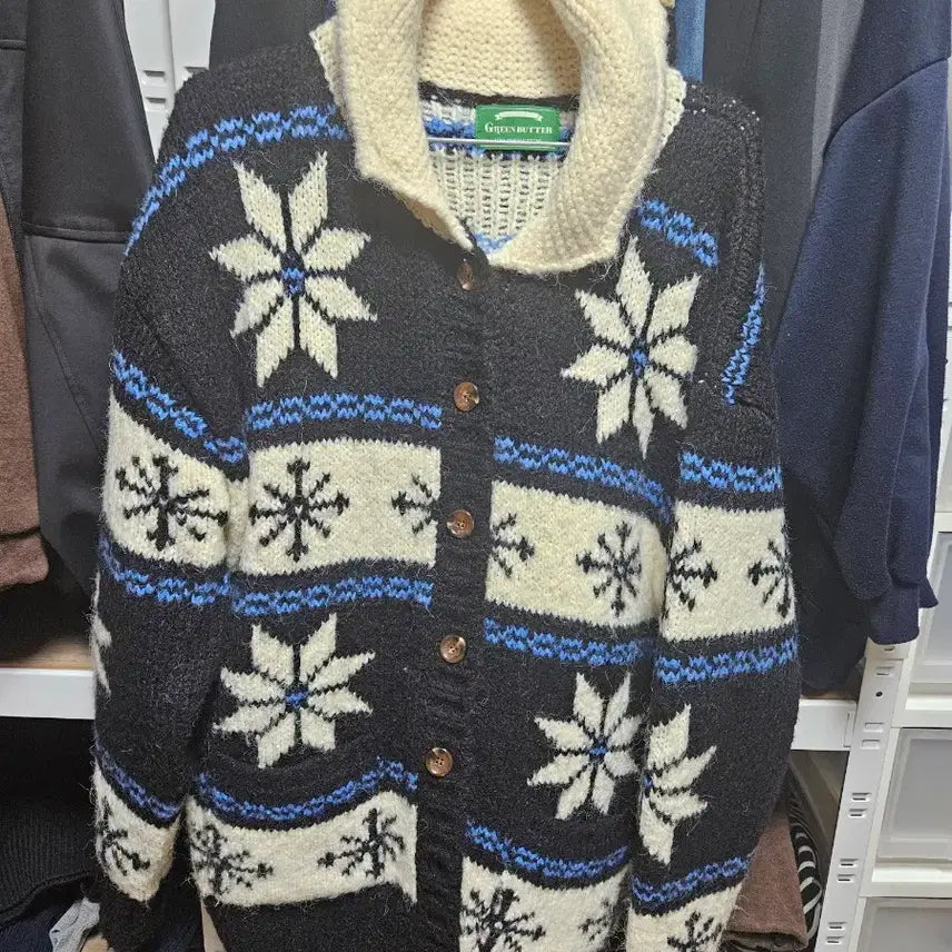 [BUNJANG] Green Butter Knit Cardigan / 그린 버터 니트 가디건
