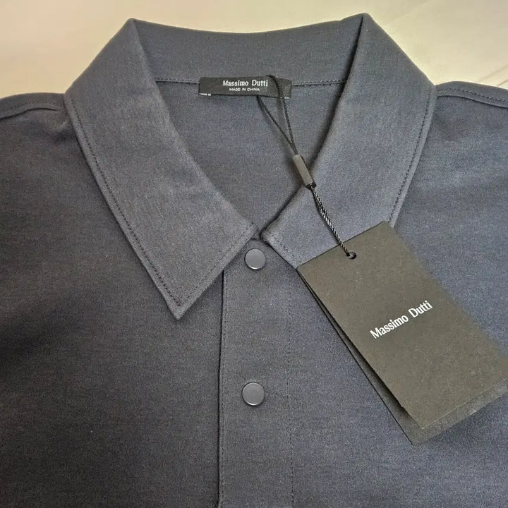 [BUNJANG] Massimo Dutti Snap Button Polo Shirt Petroleum M / 마시모두띠 스냅 버튼 반팔 폴로셔츠 페트롤륨 M