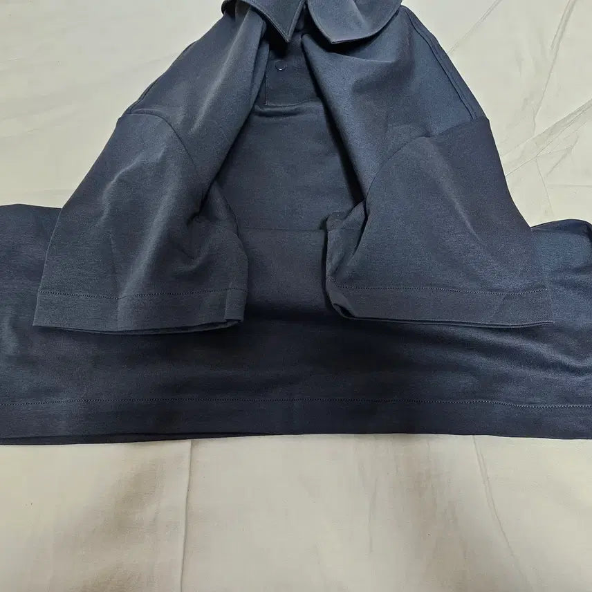 [BUNJANG] Massimo Dutti Snap Button Polo Shirt Petroleum M / 마시모두띠 스냅 버튼 반팔 폴로셔츠 페트롤륨 M