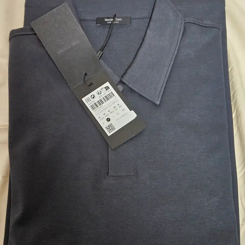 [BUNJANG] Massimo Dutti Snap Button Polo Shirt Petroleum M / 마시모두띠 스냅 버튼 반팔 폴로셔츠 페트롤륨 M
