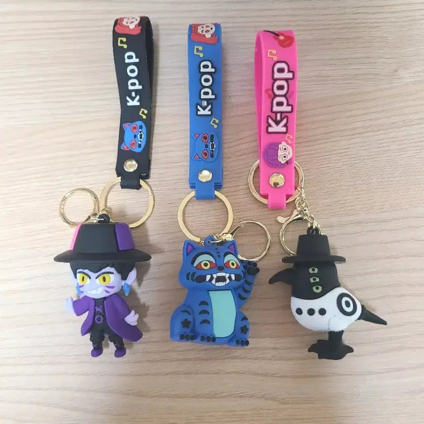 [BUNJANG] KDEHUNT Character Keyring / 케이팝 키링 검은모자 캐릭터 키링 가방 키홀더 케데헌 인형 새상품
