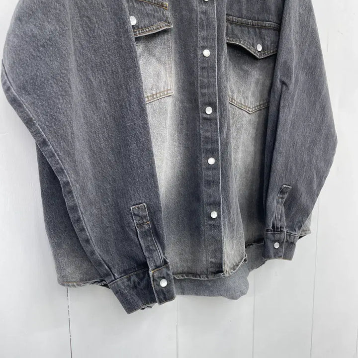 [BUNJANG] REPELLER Western Washed Denim Shirt / 리펠러(REPELLER) 웨스턴 워싱 데님 셔츠