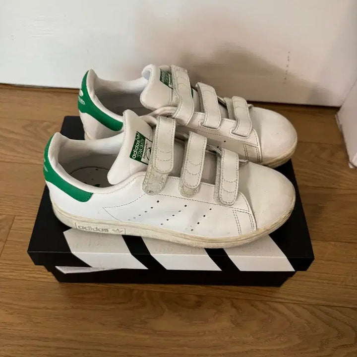 [BUNJANG] Adidas Stan Smith Velcro Green / 아디다스 스탠스미스 찍찍이 초록색