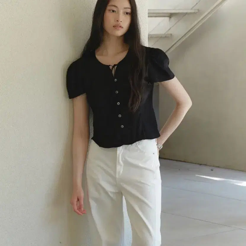 [BUNJANG] Gray Room Poise Blouse - Black (S) / [그레이룸] 포이즈 블라우스_블랙(S)