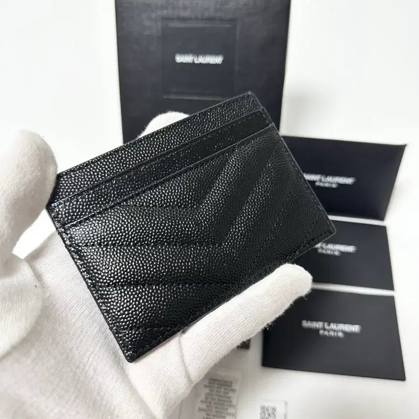 [BUNJANG] YSL Matelassé Caviar Card Case / (정품)(새상품급,풀구성)입생로랑 마틀라세 금장 캐비어 카드지갑