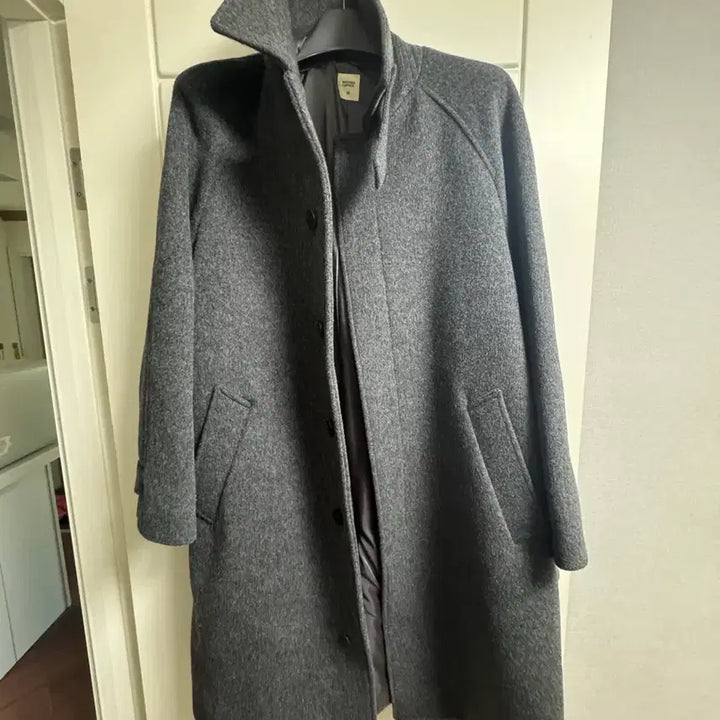[BUNJANG] Another Office Legacy Balmacaan Coat Charcoal / 어나더오피스 레거시 발마칸 코트