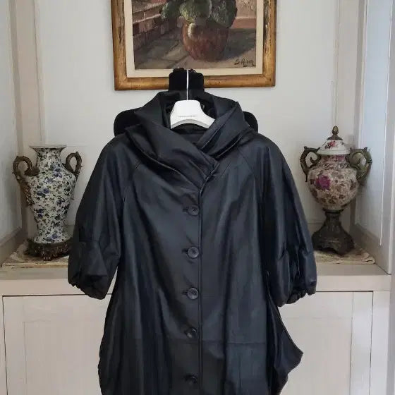 [BUNJANG] Black Leather Jacket / 양가죽 블랙 자켓