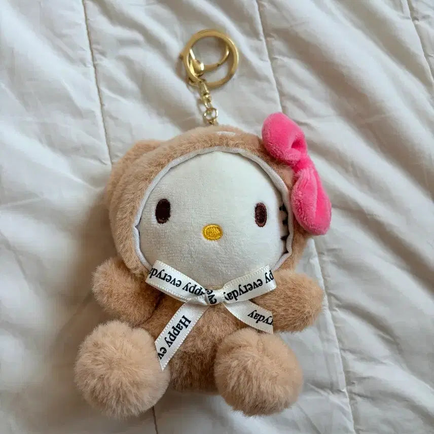 [BUNJANG] Sanrio Hello Kitty Bear Plush Keychain / 산리오 헬로키티 곰돌이 인형 키링
