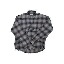 [BUNJANG] Nonode Flexible String Check Shirt Blue Grunge / [1] 논노드 플렉서블 스트링 체크 셔츠 블루 그런지