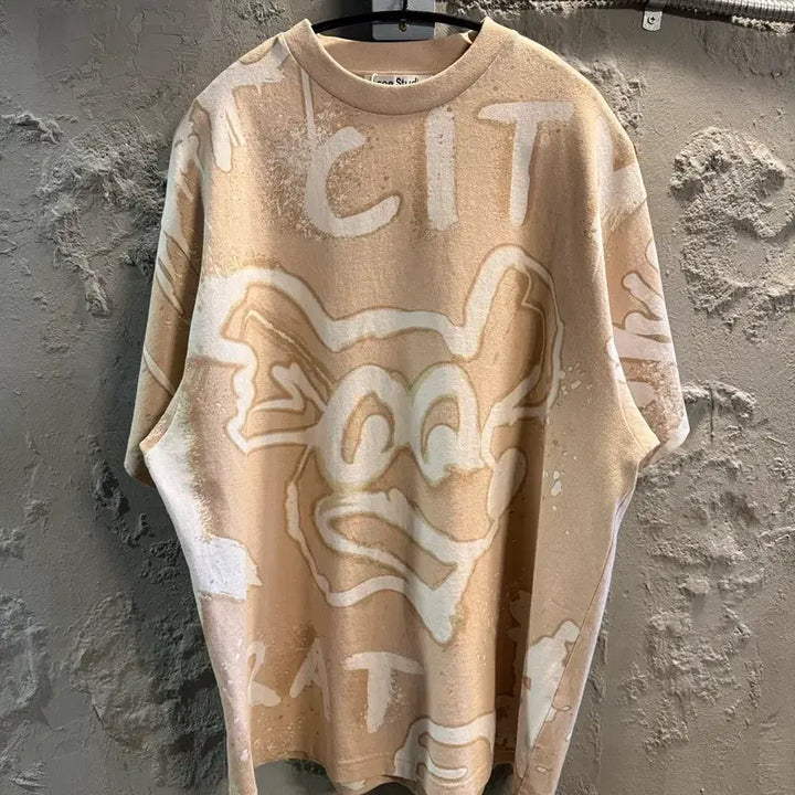 [BUNJANG] Acne Studios Oversized City Face Graphic T-Shirt / 오버핏 아크네 스튜디오 ACNE STUDIOS 시티 페이스 그래픽 티