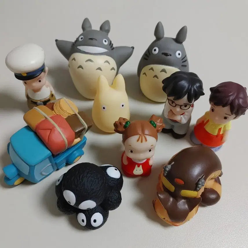 [BUNJANG] Ghibli Totoro Character Finger Puppet Bundle Set / 고전 지브리 토토로 캐릭터 피규어 손가락인형 10개