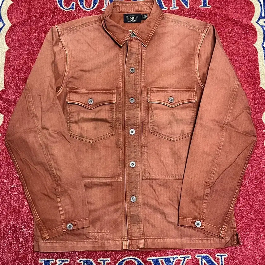[BUNJANG] RRL Embroidered Herringbone Overshirt / 더블알엘 (RRL) 임브로이더 헤링본 오버셔츠