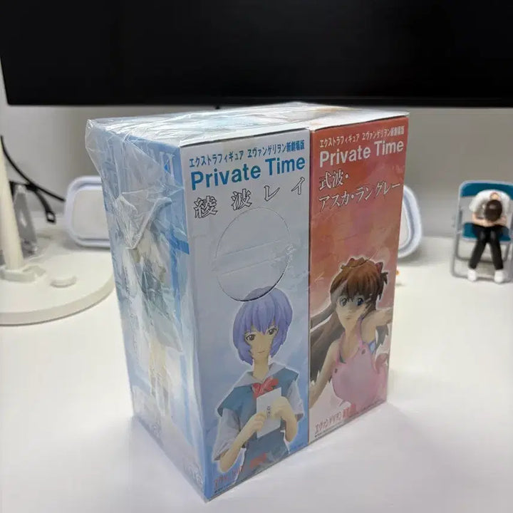 [BUNJANG] Evangelion Rei Asuka Private Time Figure / 에반게리온 프라이빗 타임 레이 교복 아스카 앞치마 피규어