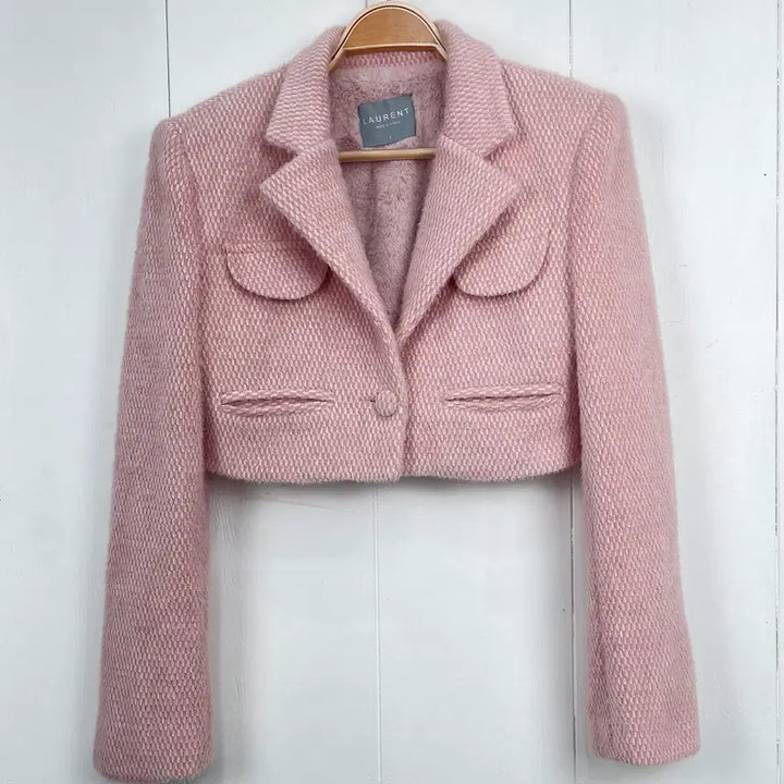 [BUNJANG] LAURENT Textured Crop Fur Jacket / 로랑(LAURENT) 텍스처 크롭 퍼 자켓