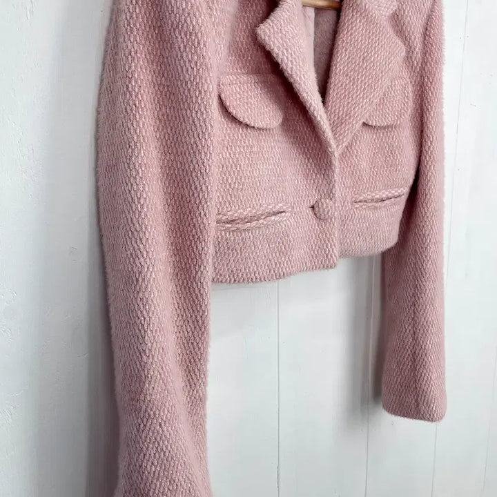 [BUNJANG] LAURENT Textured Crop Fur Jacket / 로랑(LAURENT) 텍스처 크롭 퍼 자켓