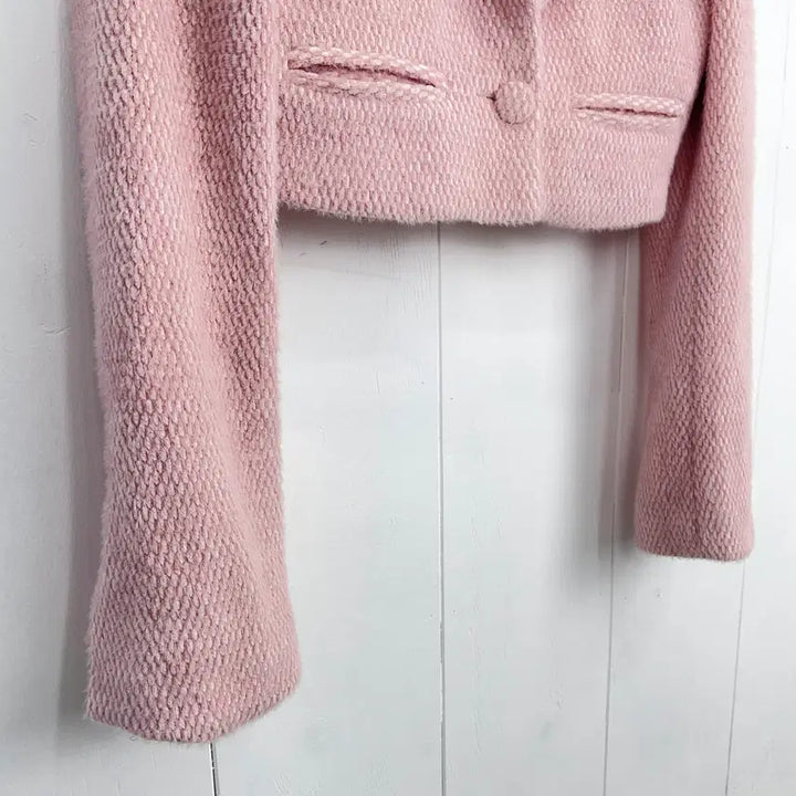 [BUNJANG] LAURENT Textured Crop Fur Jacket / 로랑(LAURENT) 텍스처 크롭 퍼 자켓