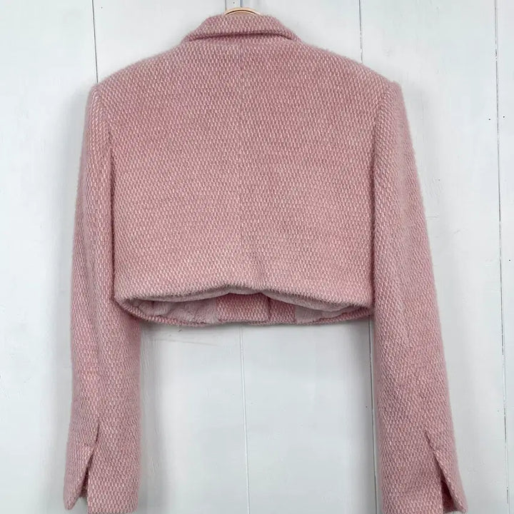 [BUNJANG] LAURENT Textured Crop Fur Jacket / 로랑(LAURENT) 텍스처 크롭 퍼 자켓