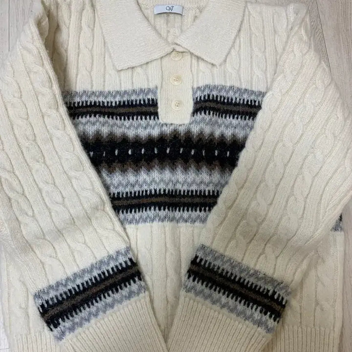 [BUNJANG] 98°C OAT Nordic Knit Cream / [98도씨] (OAT) 노르딕 니트-크림 (새상품)