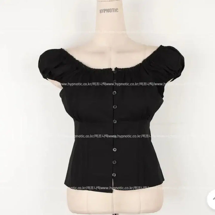 [BUNJANG] Hypnotic Coutre Frill Lace Banding Blouse / 히프나틱 카우트 프릴 레이스 밴딩 블라우스 블랙