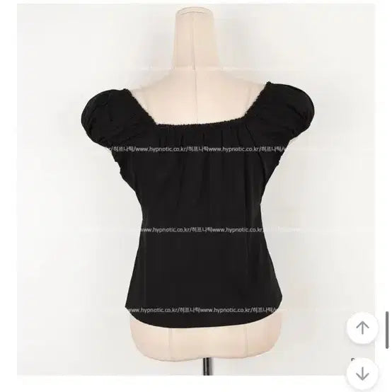 [BUNJANG] Hypnotic Coutre Frill Lace Banding Blouse / 히프나틱 카우트 프릴 레이스 밴딩 블라우스 블랙
