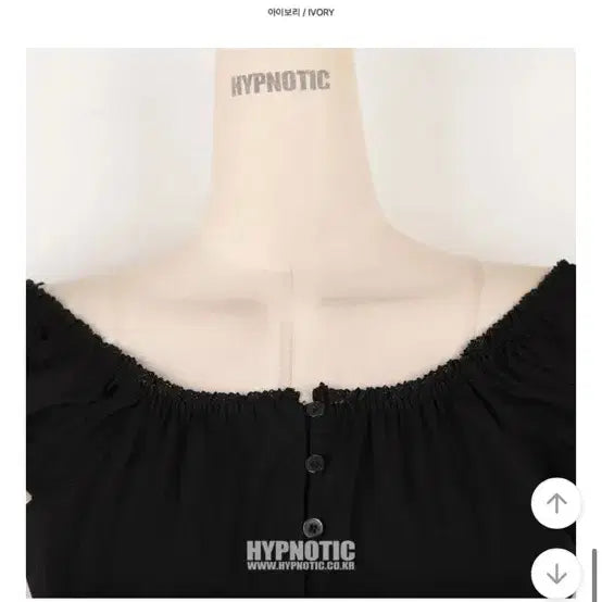 [BUNJANG] Hypnotic Coutre Frill Lace Banding Blouse / 히프나틱 카우트 프릴 레이스 밴딩 블라우스 블랙