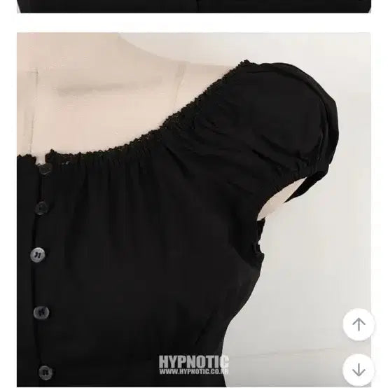 [BUNJANG] Hypnotic Coutre Frill Lace Banding Blouse / 히프나틱 카우트 프릴 레이스 밴딩 블라우스 블랙