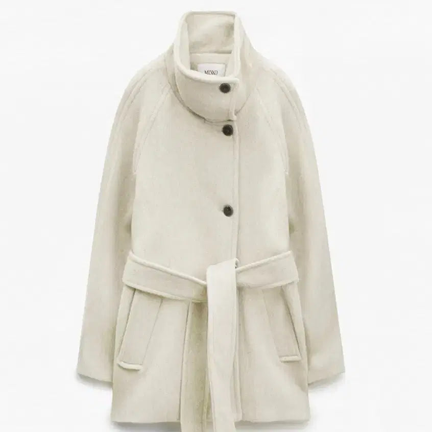 [BUNJANG] Mixxo Wool Blend High Neck Belted Coat / 미쏘 울 블렌디드 하이넥 벨티드 코트_MIWJHEV11B