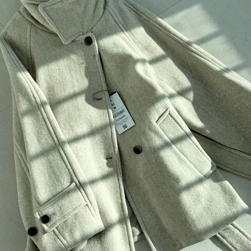 [BUNJANG] Mixxo Wool Blend High Neck Belted Coat / 미쏘 울 블렌디드 하이넥 벨티드 코트_MIWJHEV11B