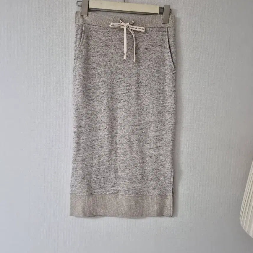 [BUNJANG] Athe Vanessa Bruno Grey H-Line Midi Skirt / [아떼바네사부르노]회색 밴딩 H라인 스커트(허리27)
