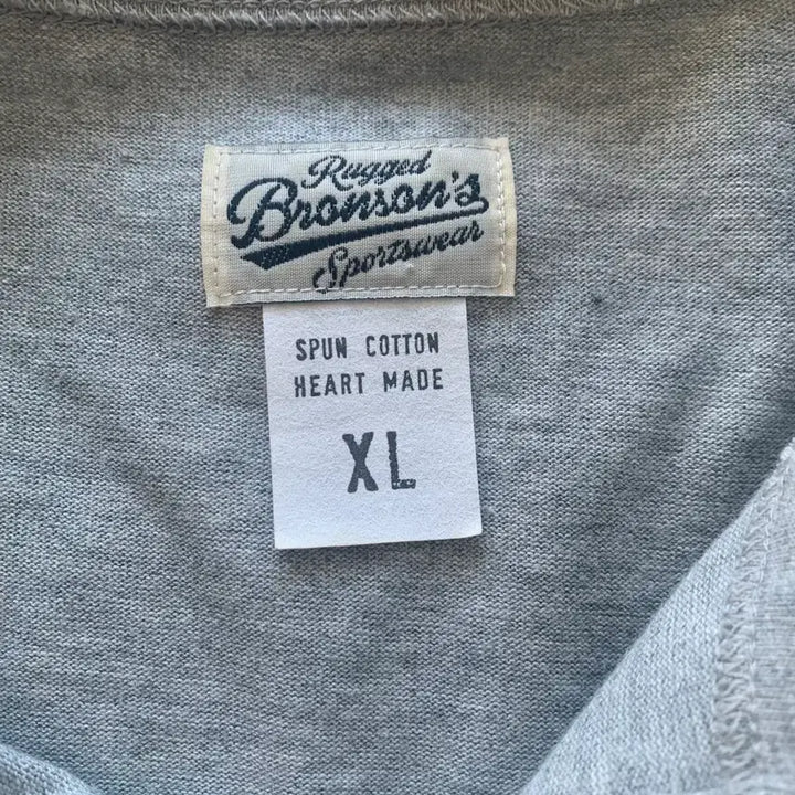 [BUNJANG] Bronson Henley Neck Short Sleeve Gray XL / 브론슨 헨리넥 반팔 그레이 XL