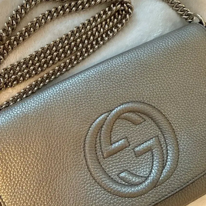 [BUNJANG] Gucci Soho Disco Bag Silver Chain Crossbody / 구찌 소호 디스코백 실버 체인 태슬