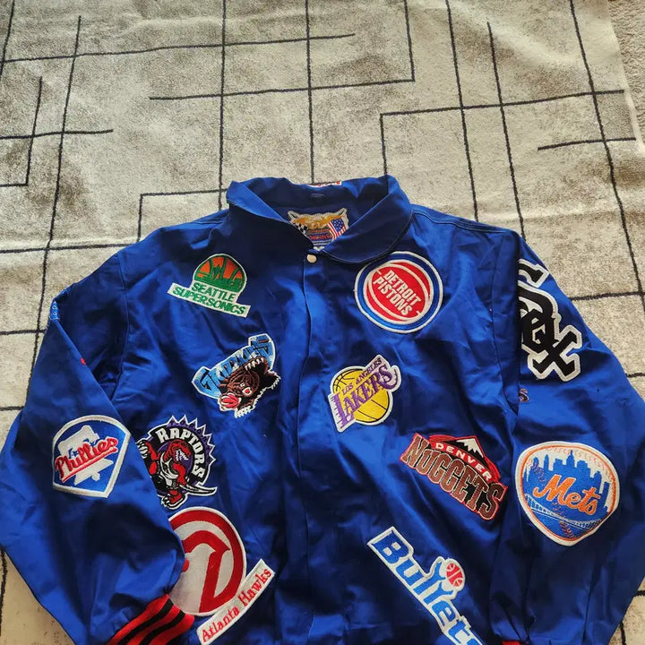 [BUNJANG] Jeff Hamilton NBA All Team Patch Logo Jacket XXL / 제프헤밀턴 NBA 올팀 패치 로고 자켓 사이즈 XXL