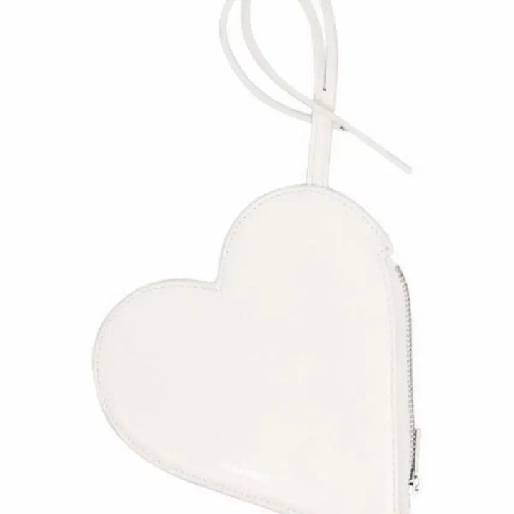 [BUNJANG] Jil Sander Heart Leather Pouch White / 질샌더 하트 레더 파우치 화이트