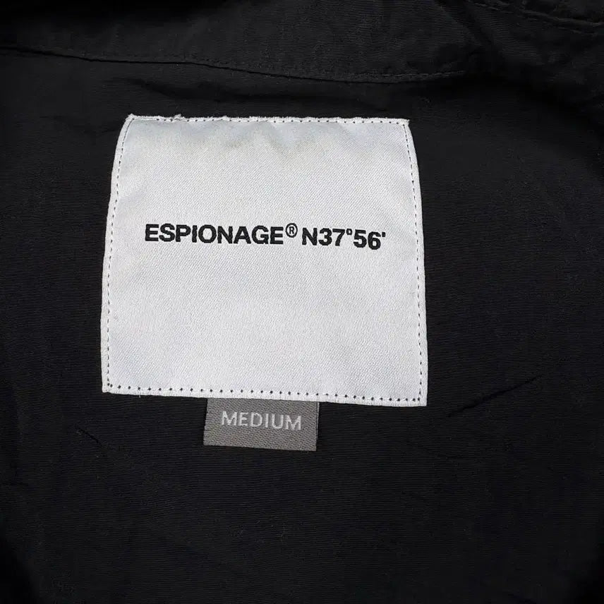 [BUNJANG] Espionage Black Windbreaker / 에스피오나지 블랙컬러 바람막리