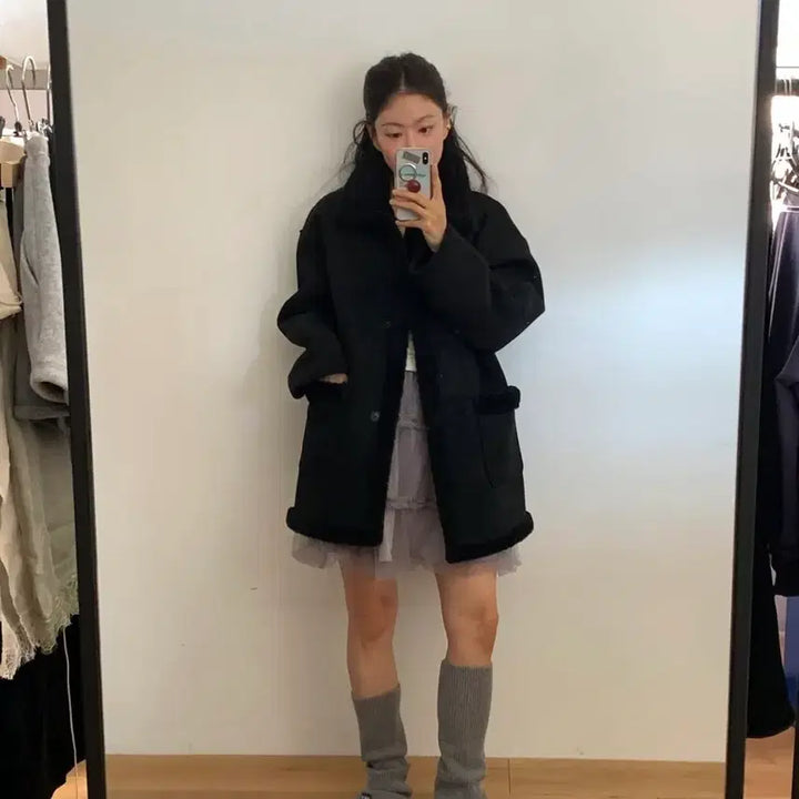 [SOLD OUT] 포에토 TUFLAIR FLARE SKIRT - ASH GREY