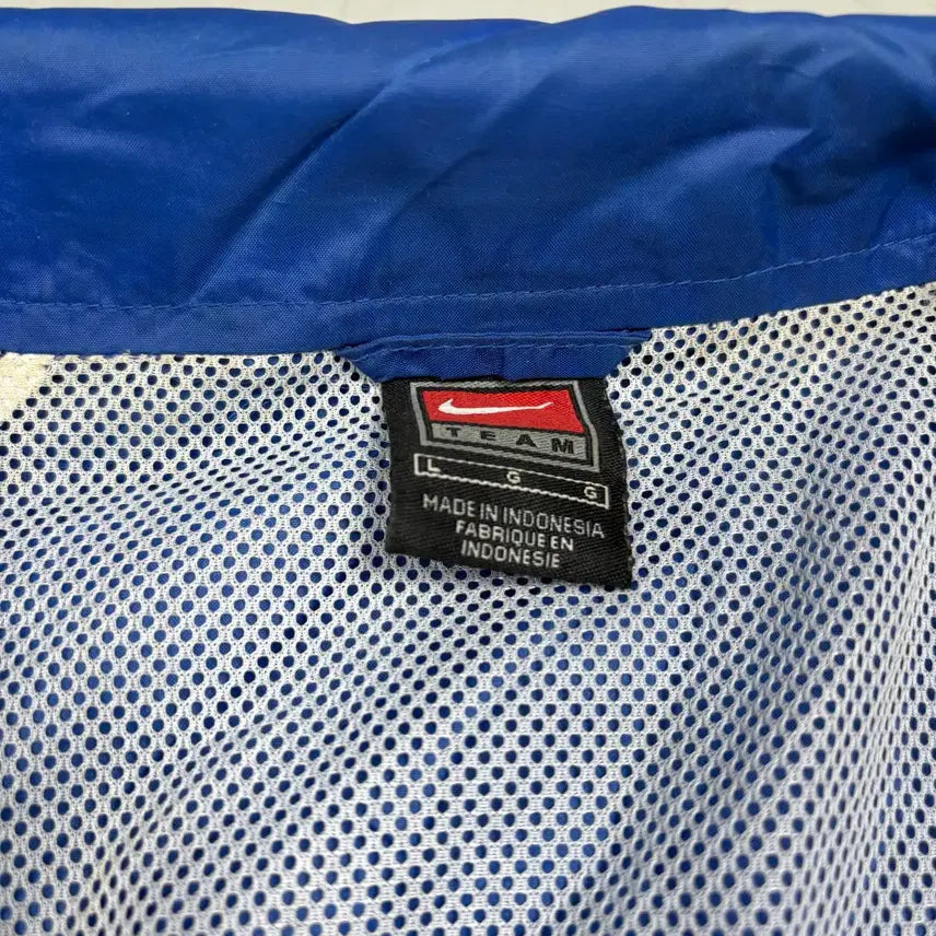 [BUNJANG] Nike 90s College Logo Windbreaker Blue / 나이키90s 블루컬러 칼리지로고 바람막이