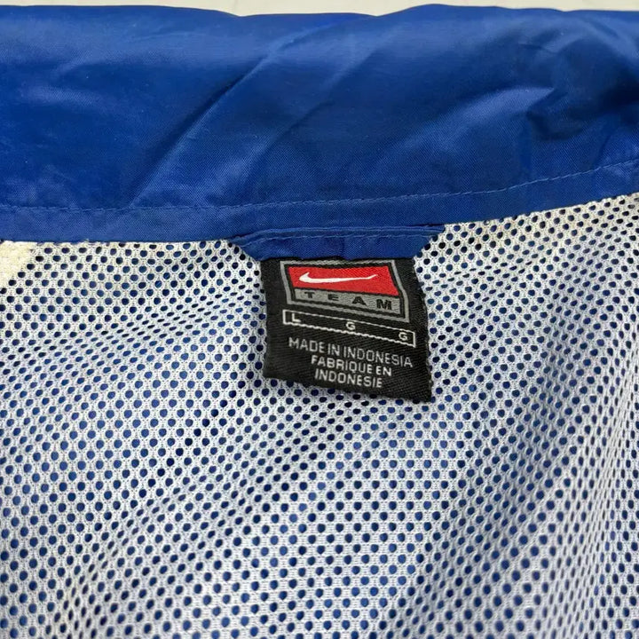 [BUNJANG] Nike 90s College Logo Windbreaker Blue / 나이키90s 블루컬러 칼리지로고 바람막이