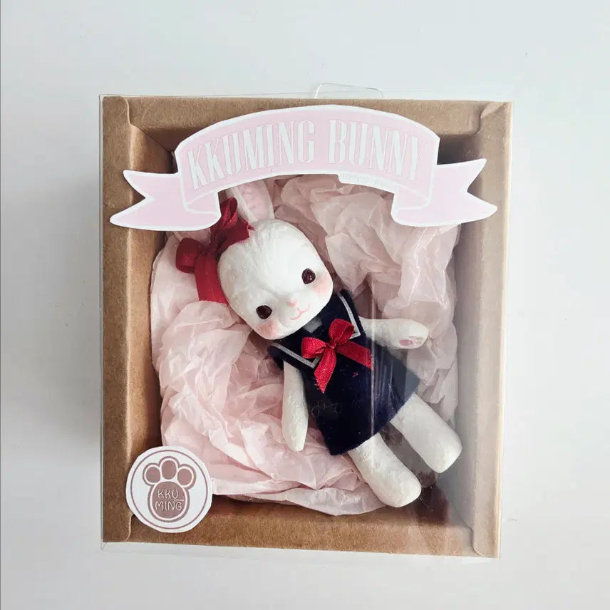 [BUNJANG] Jeff Dolls Kkooming Bunny White Plush with Marine Set Outfit / 제프돌스 꾸밍바니