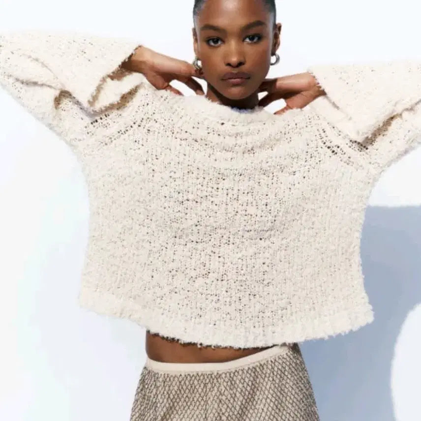 [BUNJANG] ZARA Textured Boucle Sweater Knit / 자라 텍스처 부클 스웨터 니트