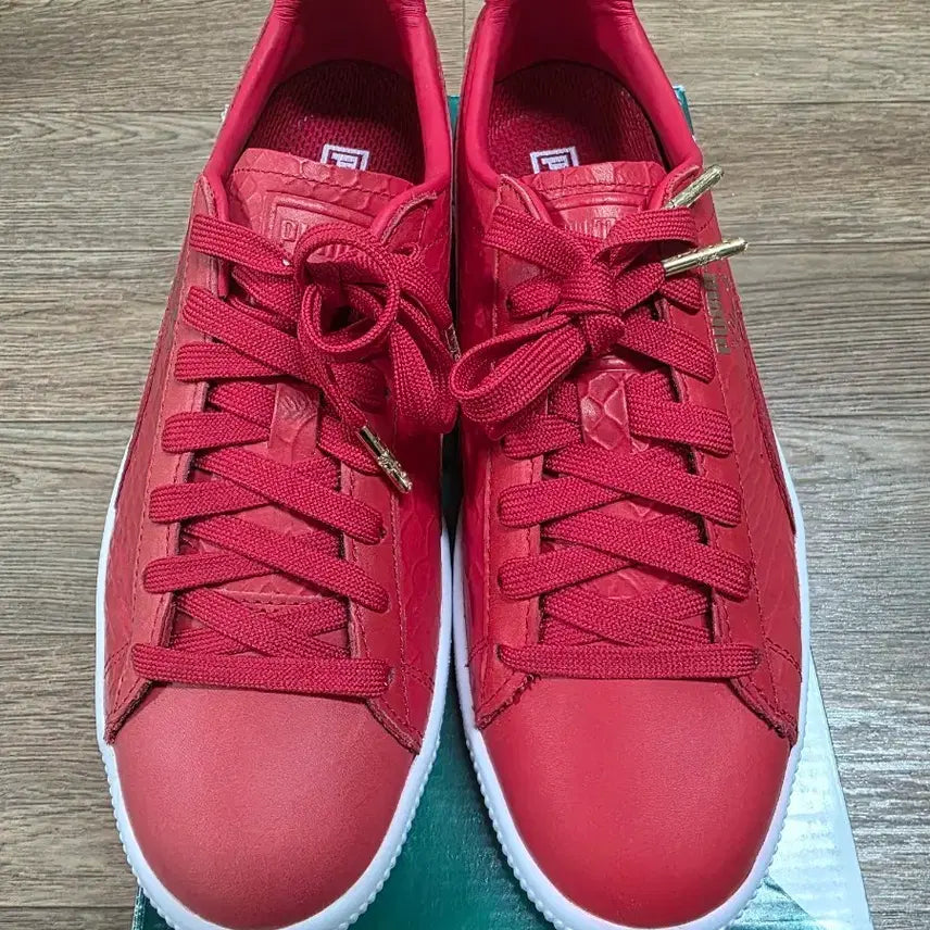 [BUNJANG] Puma Clyde Dressed Red Sneakers / 푸마 클라이드 드레스드 레드 260
