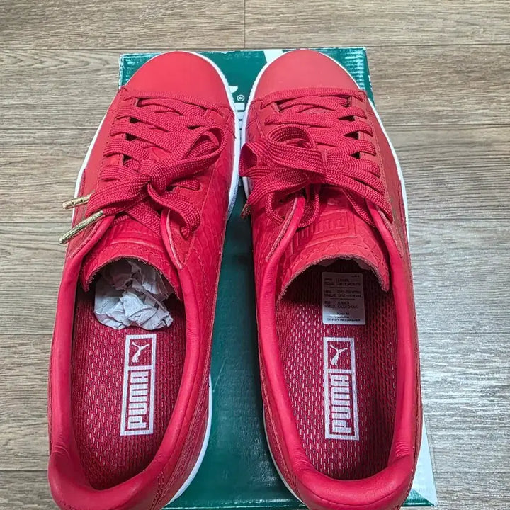 [BUNJANG] Puma Clyde Dressed Red Sneakers / 푸마 클라이드 드레스드 레드 260