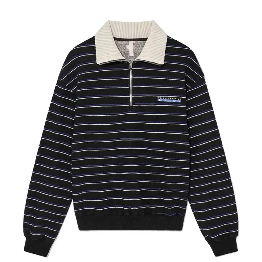 [BUNJANG] Kijun Half Zip-up Pullover Stripe / kijun기준하프집업풀오버스트라이프
