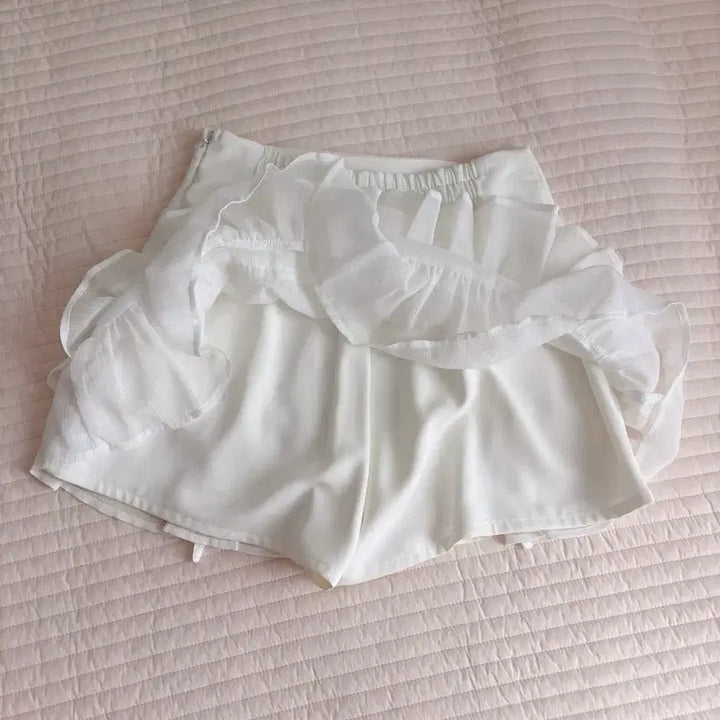 [BUNJANG] Olive des Olive White Layered Skirt / 일본 올리브데올리브 화이트 캉캉 스커트