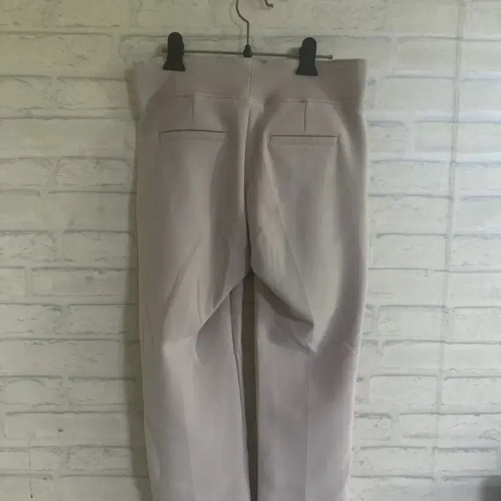 [BUNJANG] Beige Hidden Elastic Waistband Slacks L / 여성 베이지색 스판 히든 전체밴딩 슬랙스L