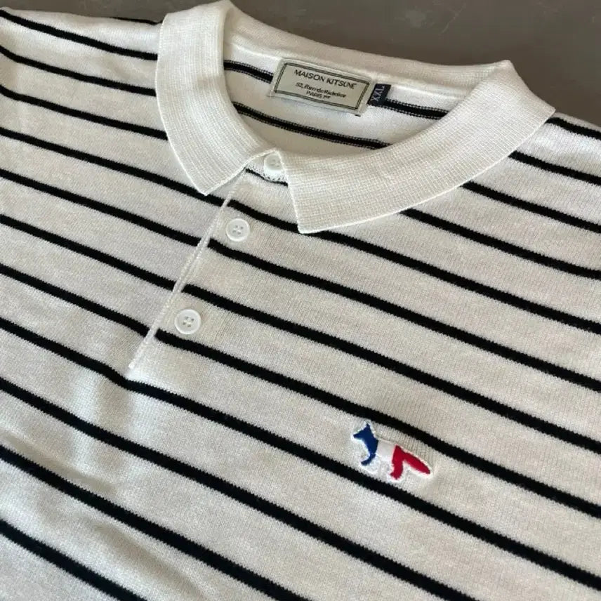 [BUNJANG] Maison Kitsune Knit Top / 메종키츠네 카라니트