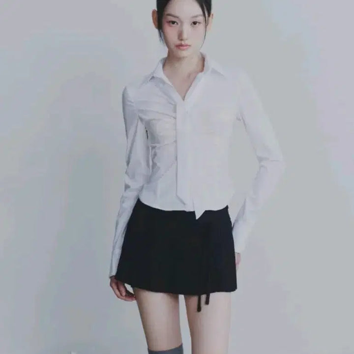 [BUNJANG] Pain or Pleasure Vivian White Tie Shirt M / 페인오어플레져 비비안 화이트 타이 셔츠M